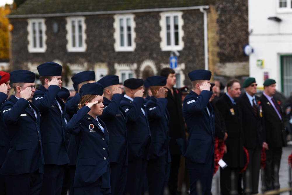 RAF Lakenheath celebrates Remembrance Day with local communities