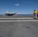 An F/A-18F Super Hornet, with Strike Fighter Squadron (VFA) 41, takes off from the flight deck aboard USS John C. Stennis (CVN 74).