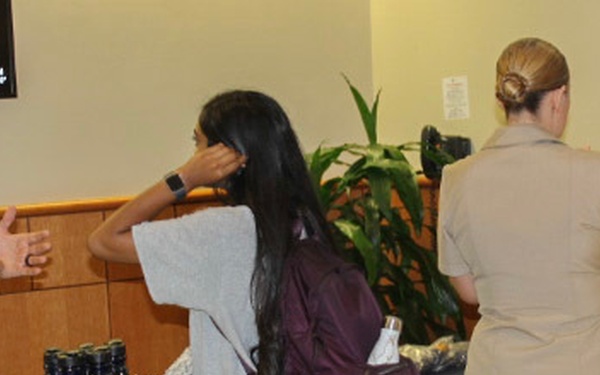 Navy Recruiters at Career Fair