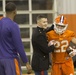 Marines Visit Clemson University Football Team