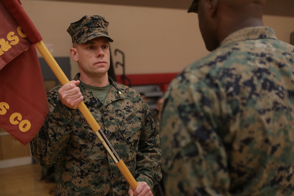 Marine Corps Combat Service Support Schools, Headquarters and Service Company Change of Command Ceremony