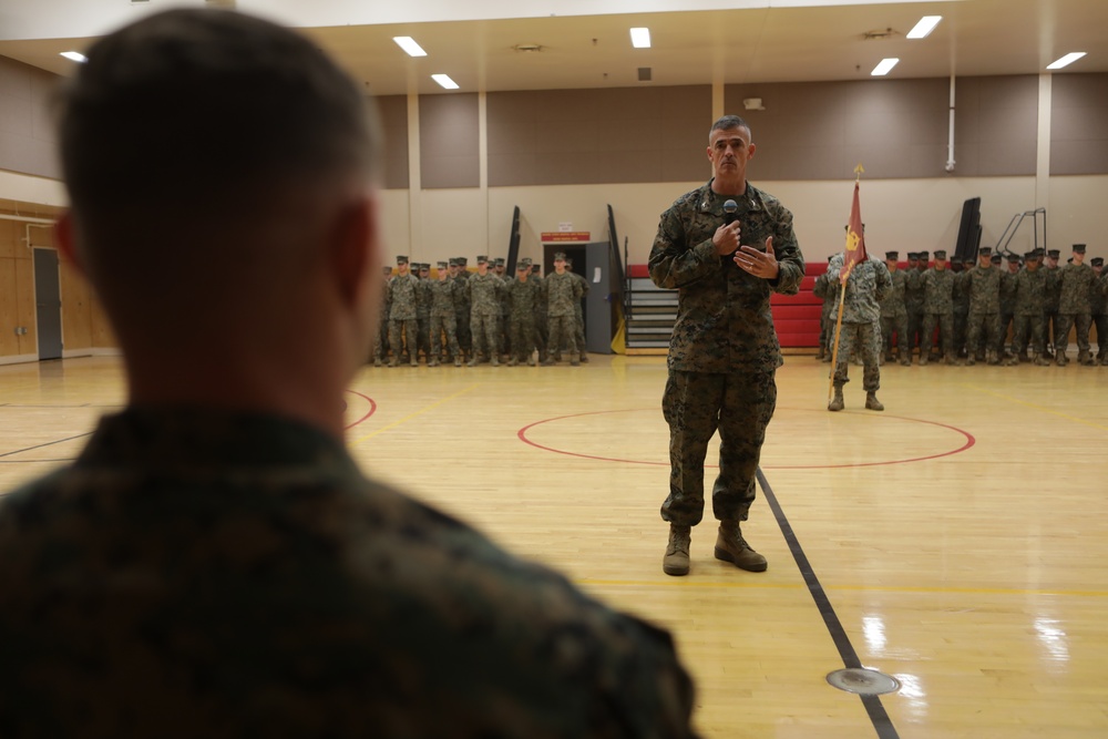 Marine Corps Combat Service Support Schools, Headquarters and Service Company Change of Command Ceremony