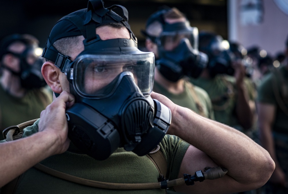 MAG-24 conducts gas mask run, MCBH