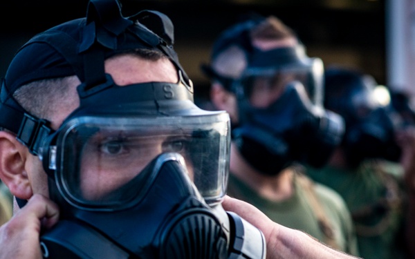 MAG-24 conducts gas mask run, MCBH