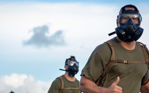 MAG-24 conducts gas mask run, MCBH