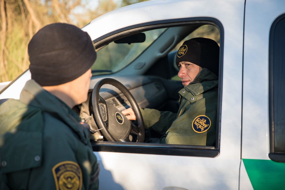 U.S. Border Patrol arrests aliens illegally entering the United States