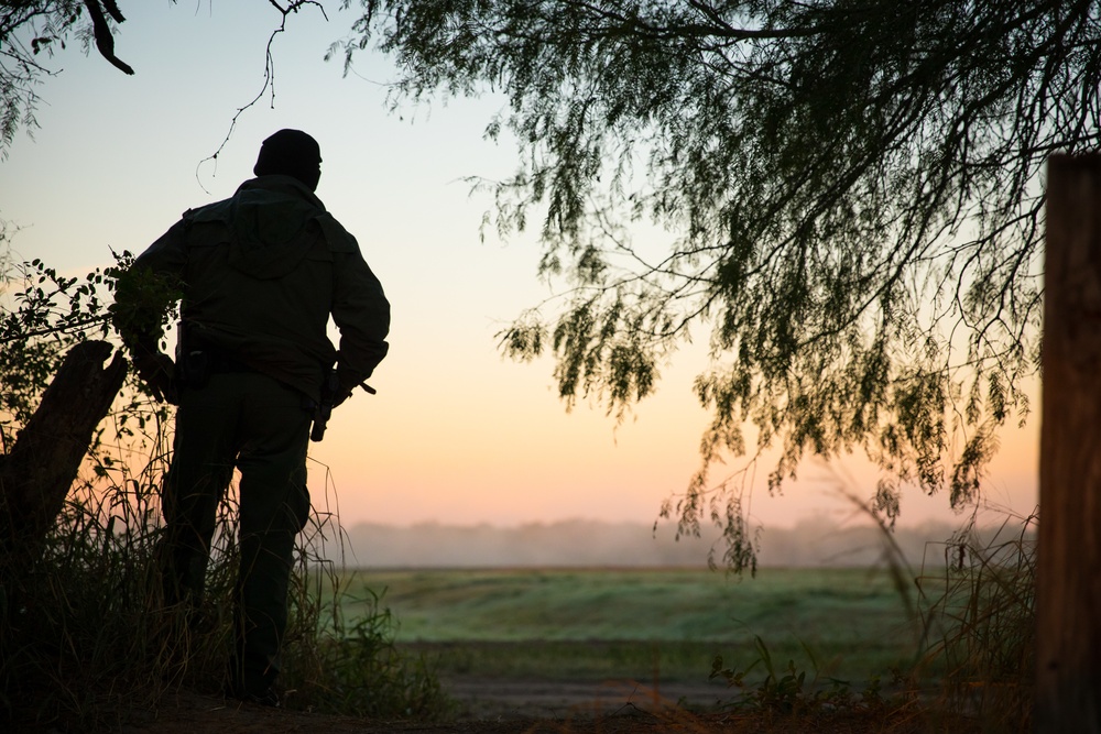 U.S. Border Patrol arrests aliens illegally entering the United States