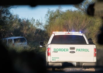 U.S. Border Patrol arrests aliens illegally entering the United States
