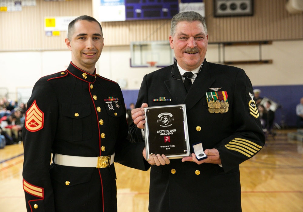 Burlington Marines Present Recognition Awards