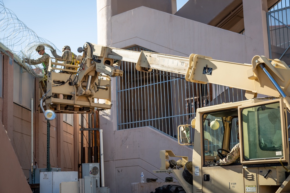 Engineers fortify border wall near DeConcini Crossing