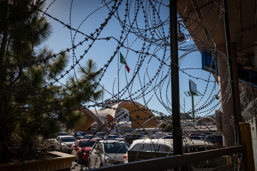 Engineers fortify border wall near DeConcini Crossing