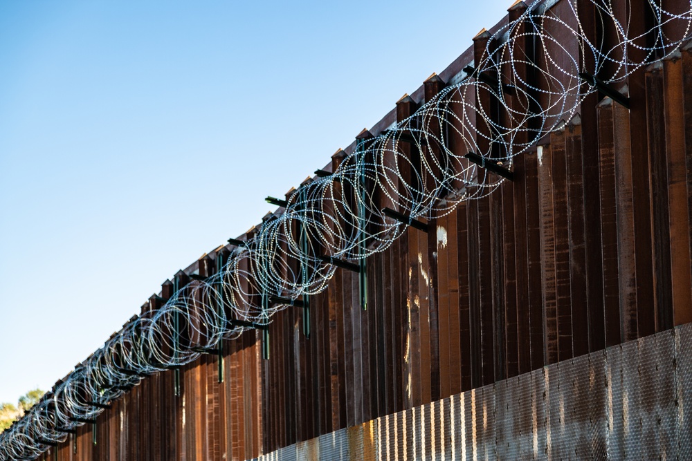 Engineers fortify border wall near DeConcini Crossing