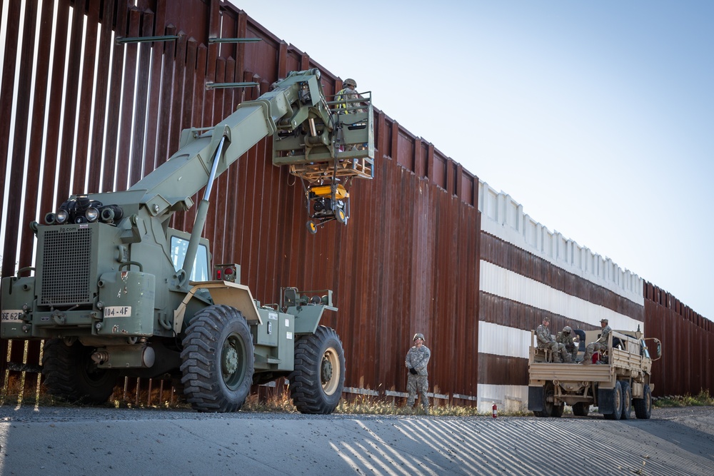 Engineers fortify border wall near DeConcini Crossing