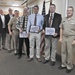 NSWC Commander and Executive Director present Awards after Hurricane Michael