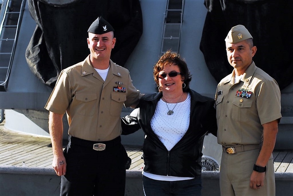 Afternoon re-enlistment aboard the USS Wisconsin (BB 64)