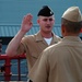 Afternoon re-enlistment aboard the USS Wisconsin