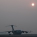 Smoke sunrise on the Travis flight line