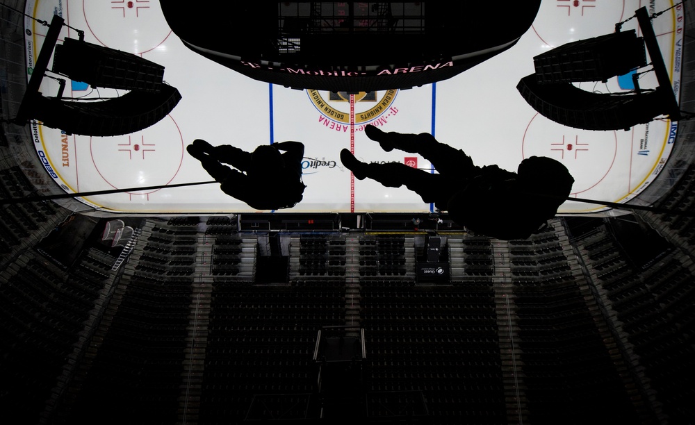 Airmen shine during VGK Military Appreciation Game