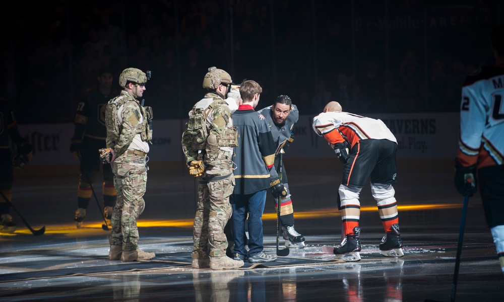 Airmen shine during VGK Military Appreciation Game