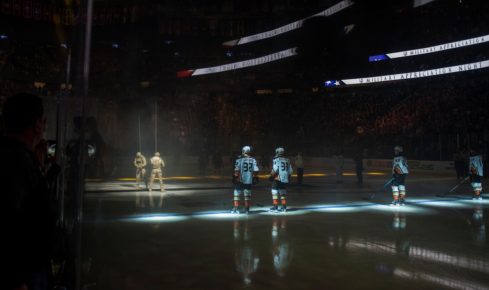 Airmen shine during VGK Military Appreciation Game