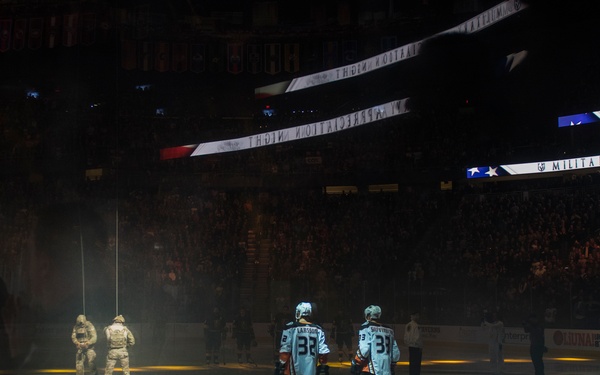 Airmen shine during VGK Military Appreciation Game