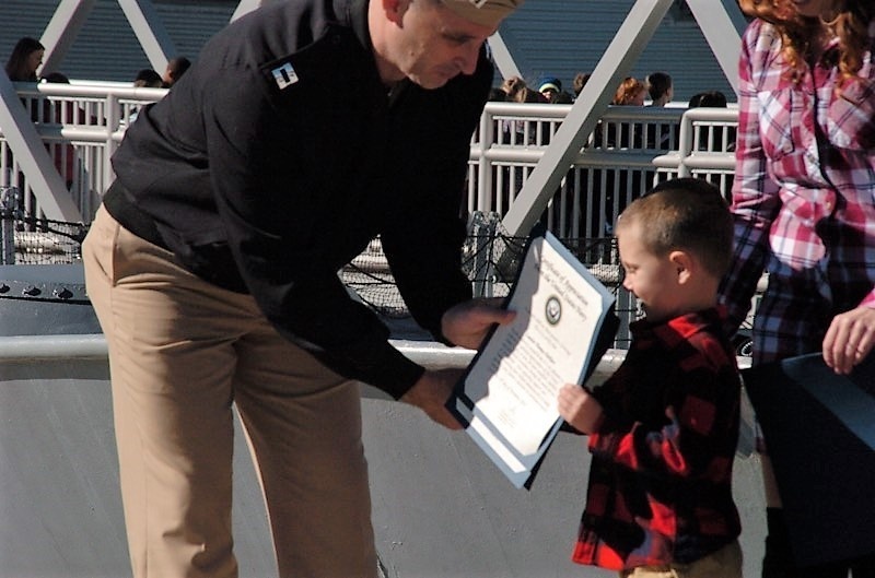 Afternoon re-enlistment aboard the USS Wisconsin (BB 64)