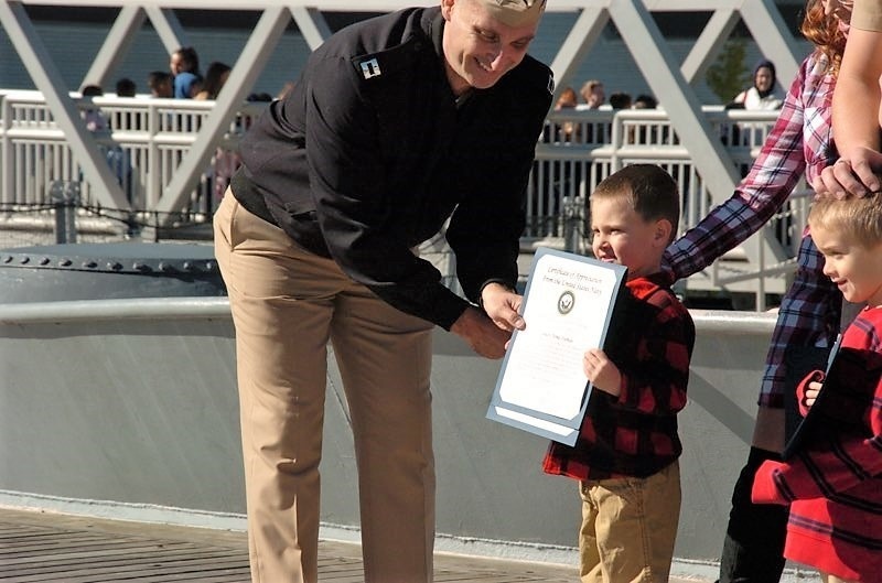 Afternoon re-enlistment aboard the USS Wisconsin (BB 64)