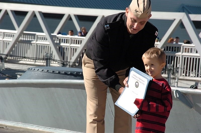 Afternoon re-enlistment aboard the USS Wisconsin (BB 64)