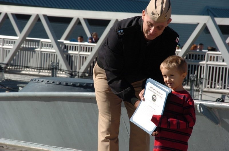 Afternoon re-enlistment aboard the USS Wisconsin (BB 64)