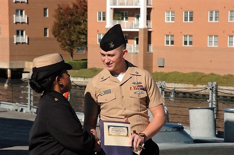 Naval Museum hosts a re-enlistment ceremony