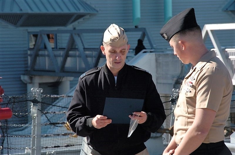 Afternoon re-enlistment ceremony