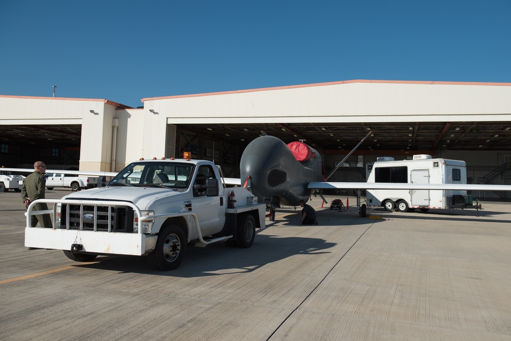 Maintenance ensures RQ-4 Global Hawk readiness at the 7th Reconnaissance Squadron