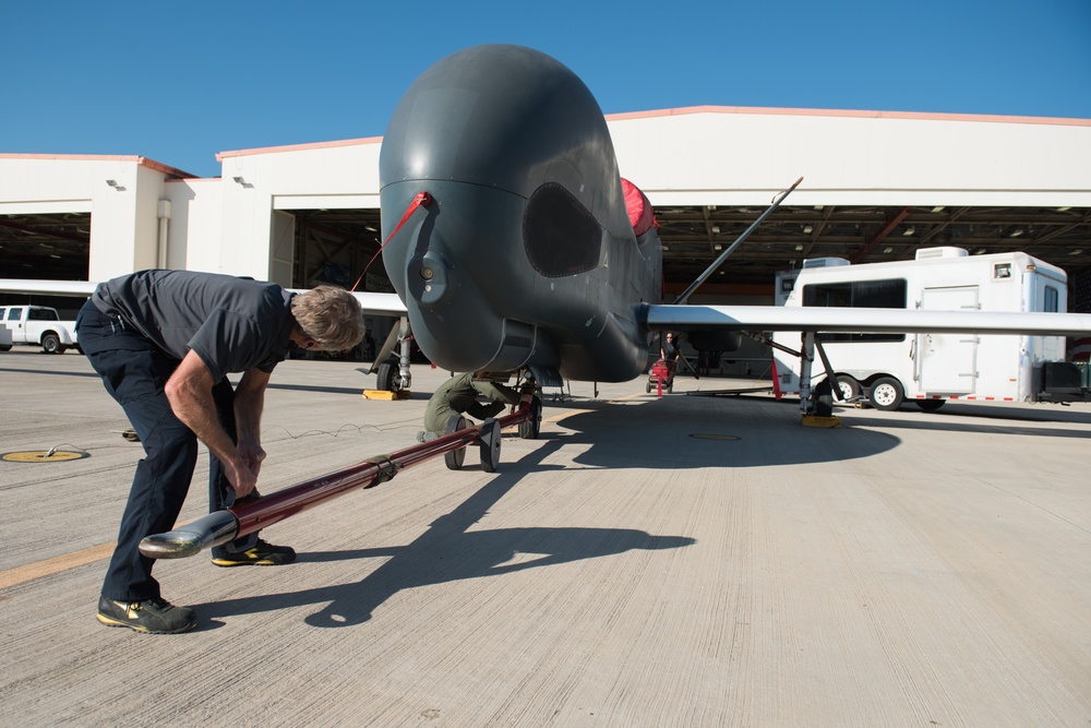 Maintenance ensures RQ-4 Global Hawk readiness at the 7th Reconnaissance Squadron