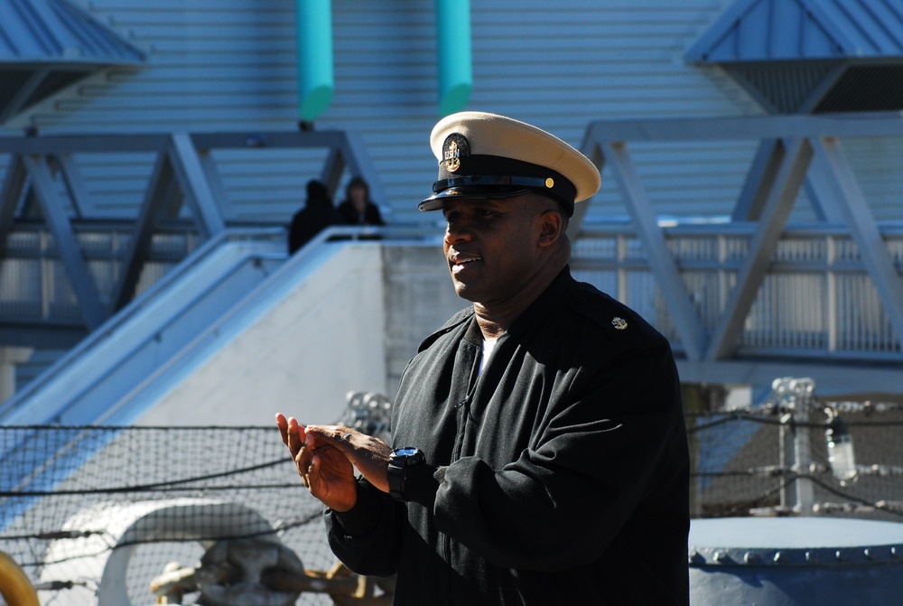 Afternoon re-enlistment ceremony