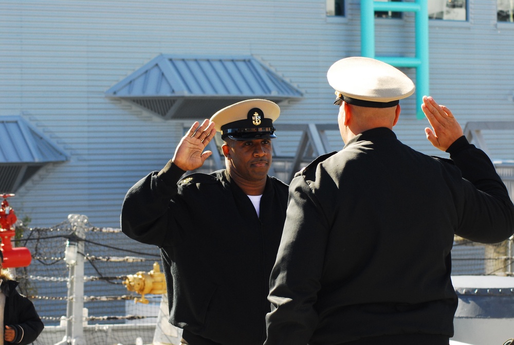 Afternoon re-enlistment ceremony