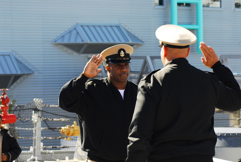 Afternoon re-enlistment ceremony