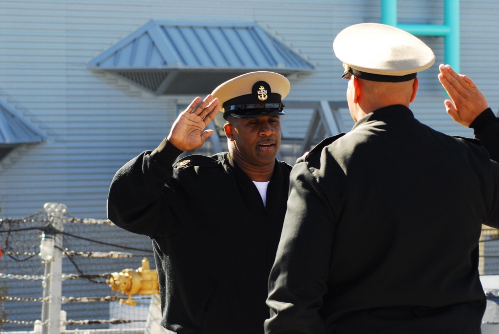 Afternoon re-enlistment ceremony