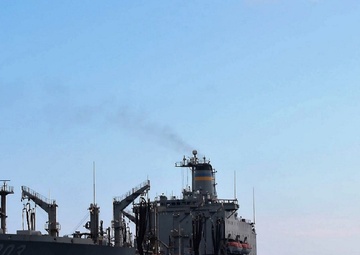 Task Group 68.6 Sailors prepare to rendezvous with the USNS Laramie