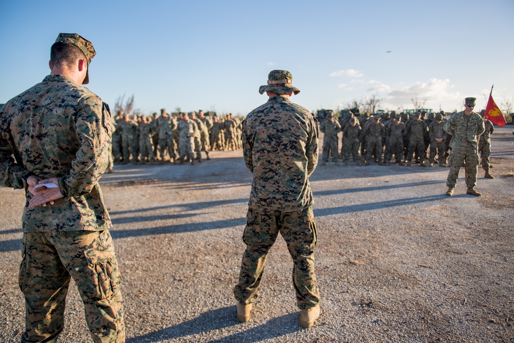 NMCB 1 Assumes Responsibility As Command Element for Joint Task Group Tinian From The 31st MEU