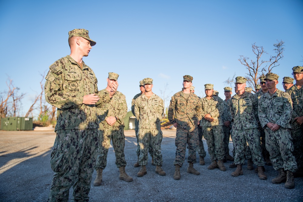 NMCB 1 Assumes Responsibility as Command Element for Joint Task Group Tinian From The 31st MEU