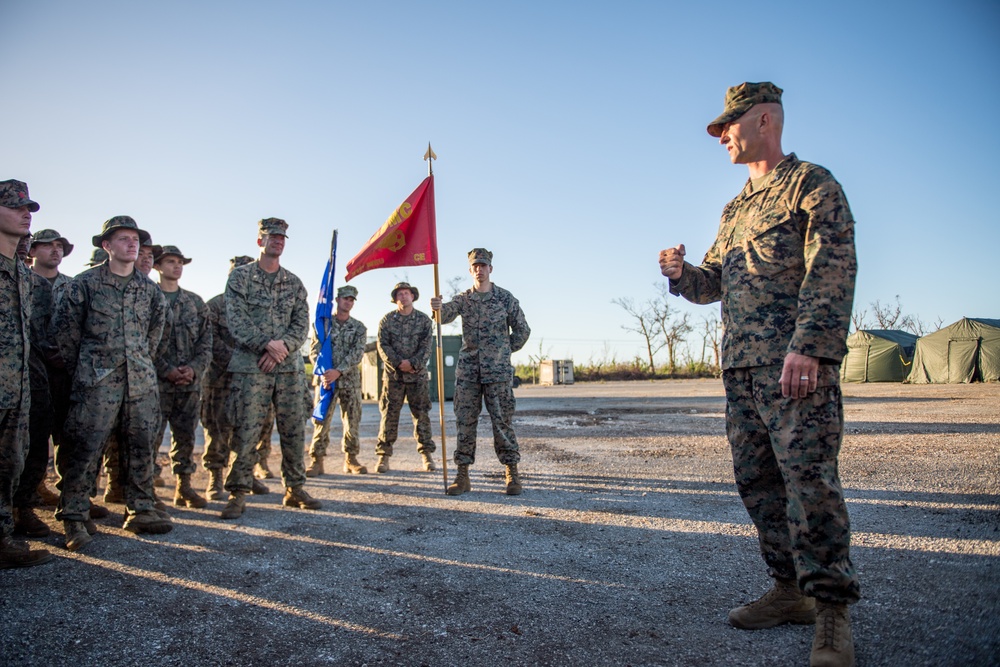 NMCB 1 Assumes Responsibility As Command Element for Joint Task Group Tinian From The 31st MEU