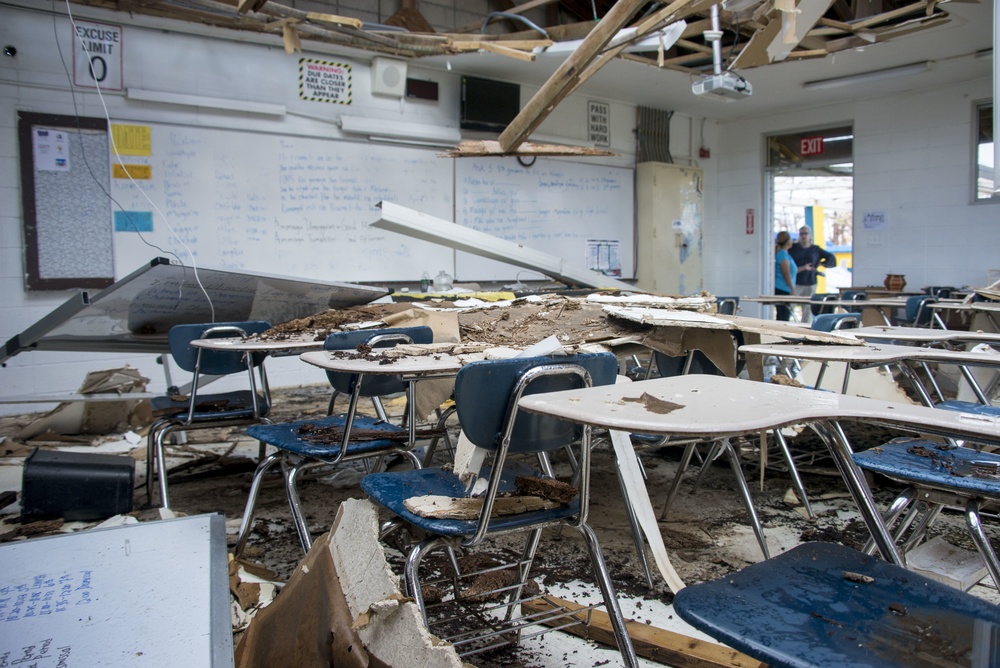 Hopwood Middle School Severely Damaged by Super Typhoon Yutu