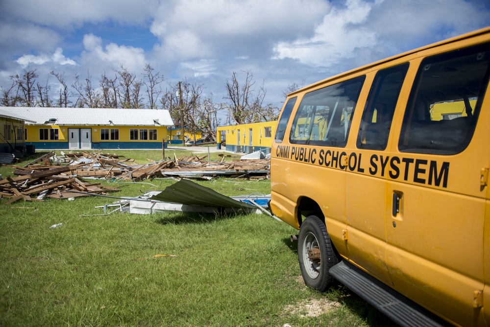 Hopwood Middle School Severely Damaged by Super Typhoon Yutu