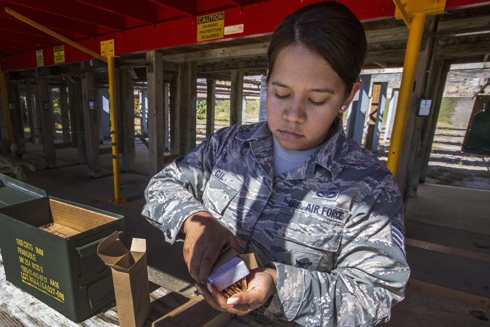 514th air crews qualify on 9mm