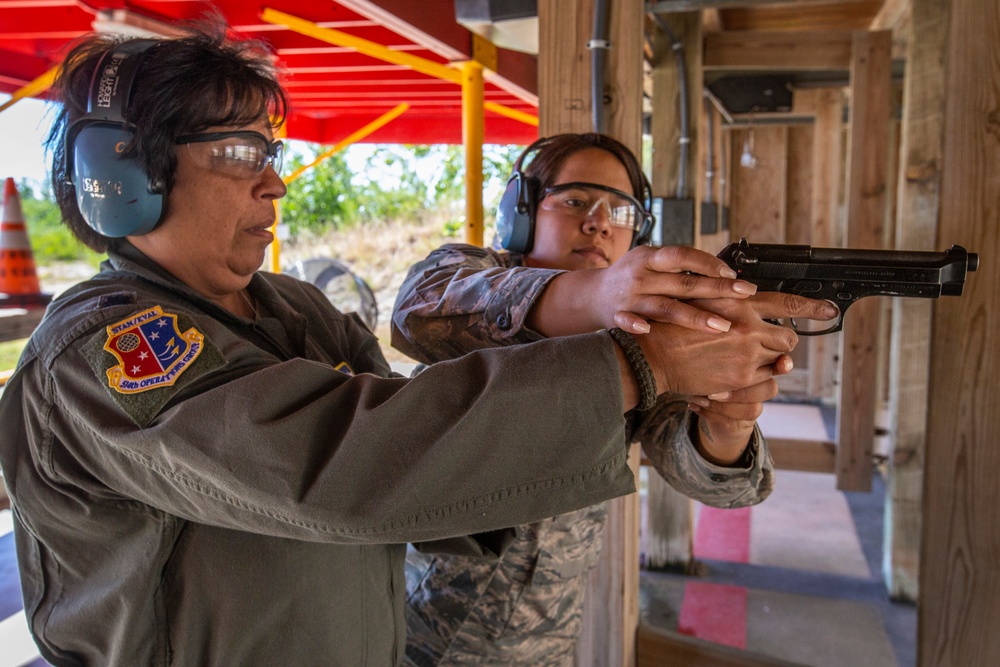 514th air crews qualify on 9mm