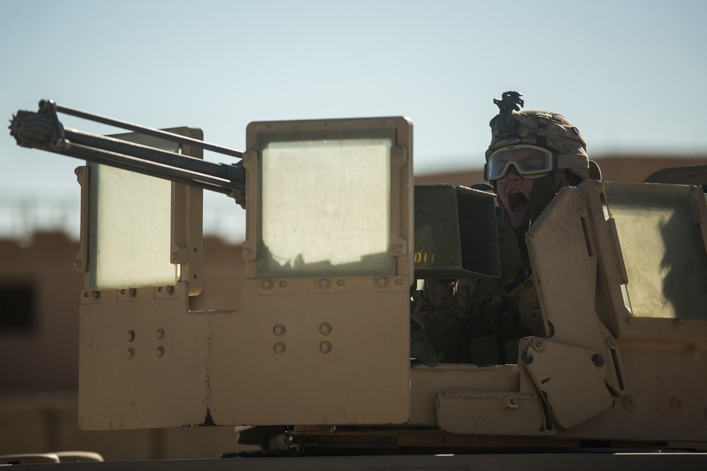 Marines of 1/8 perform urban clearing operations during ITX 1-19