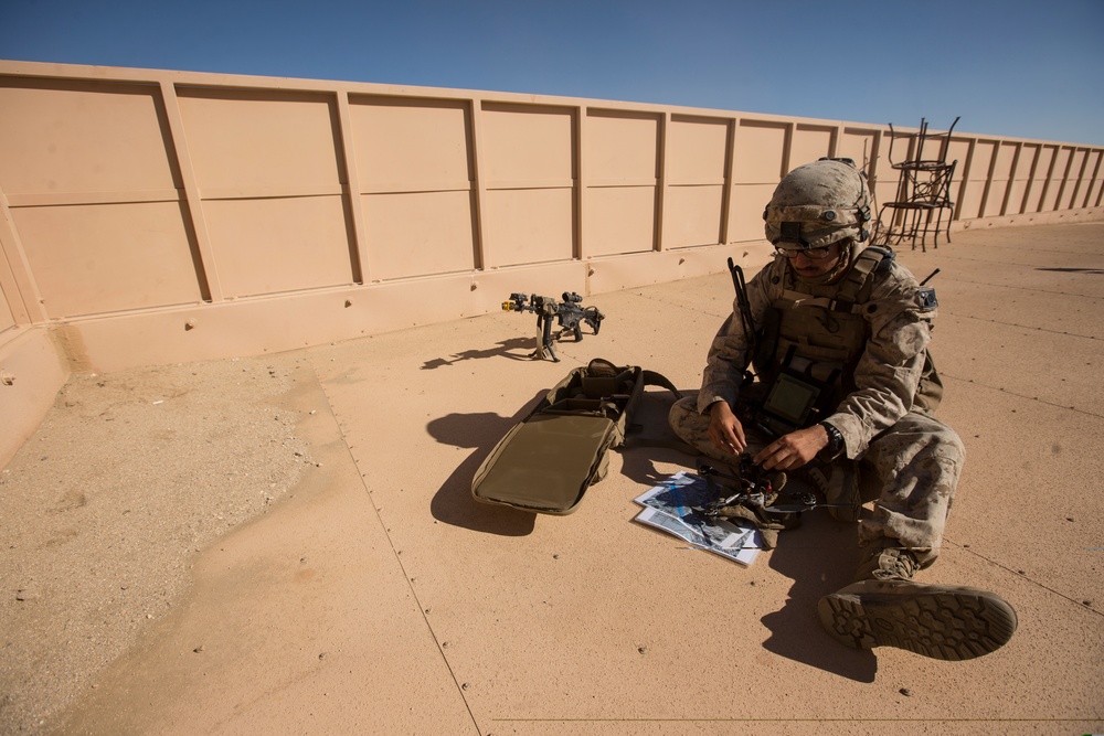 Marines of 1/8 perform urban clearing operations during ITX 1-19