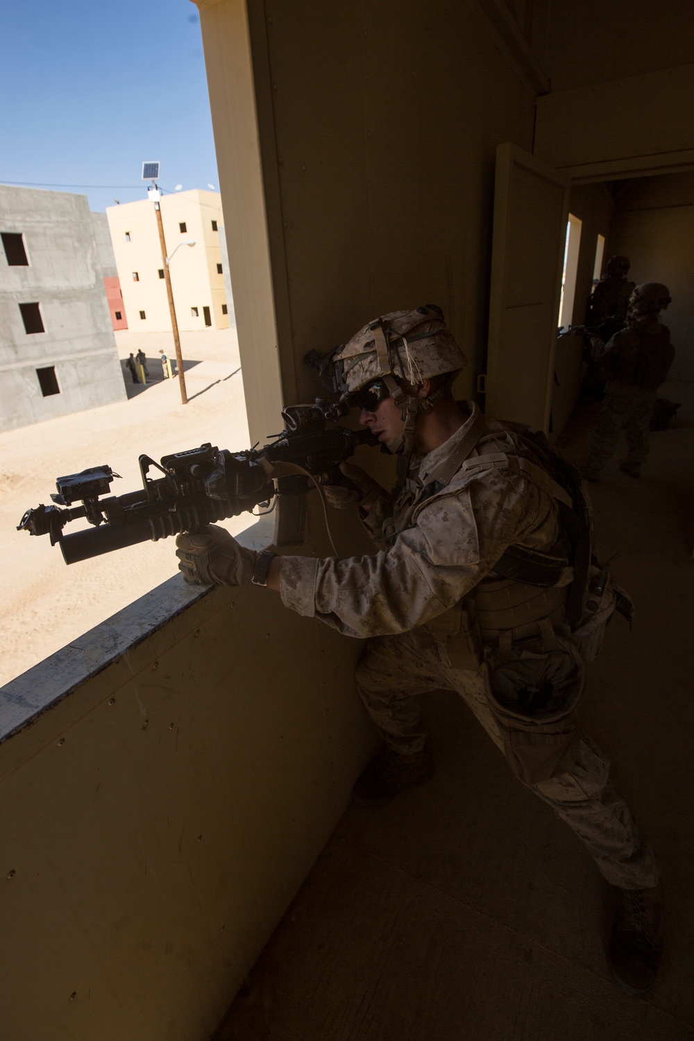 Marines of 1/8 perform urban clearing operations during ITX 1-19