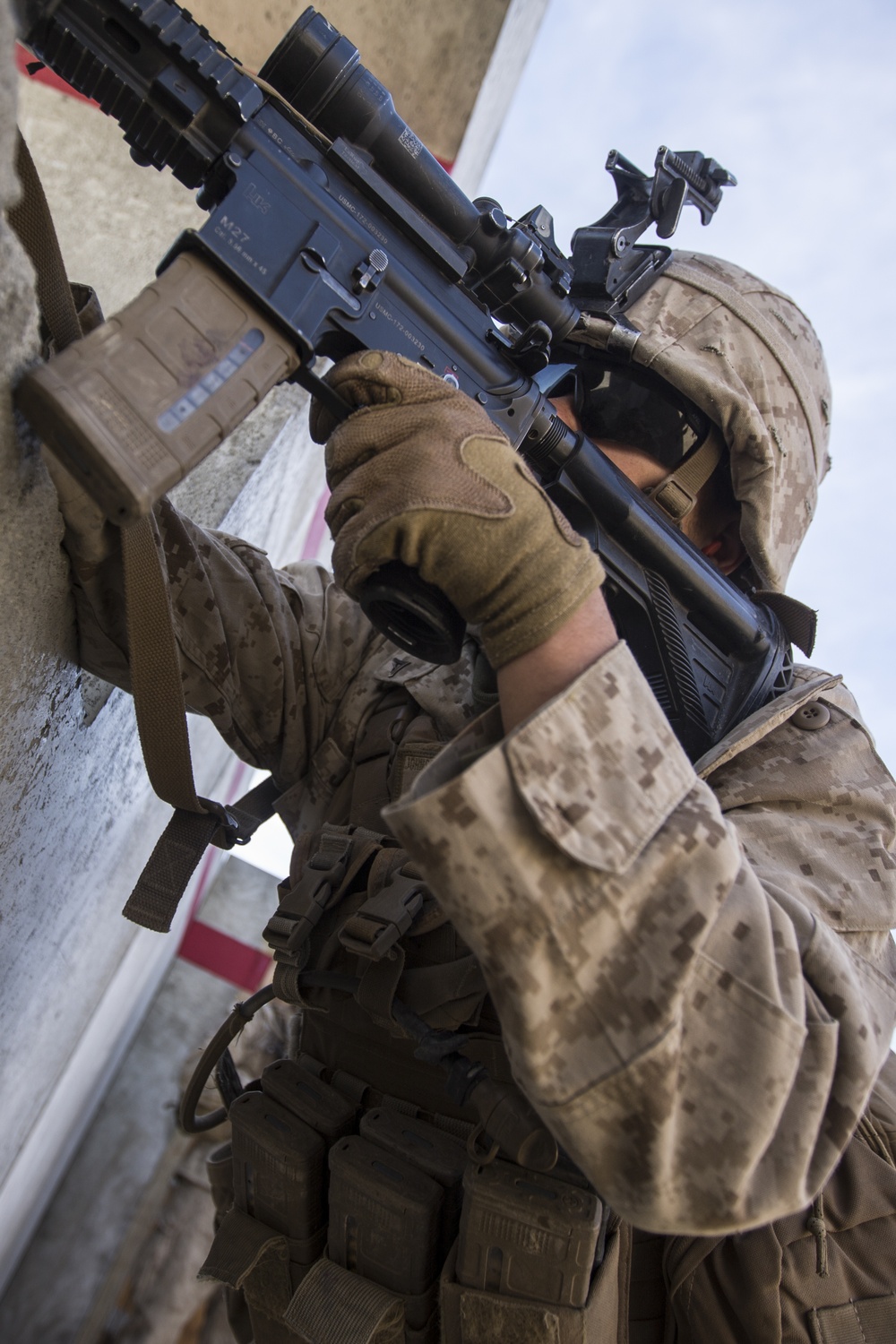 Marines of 1/8 perform urban clearing operations during ITX 1-19