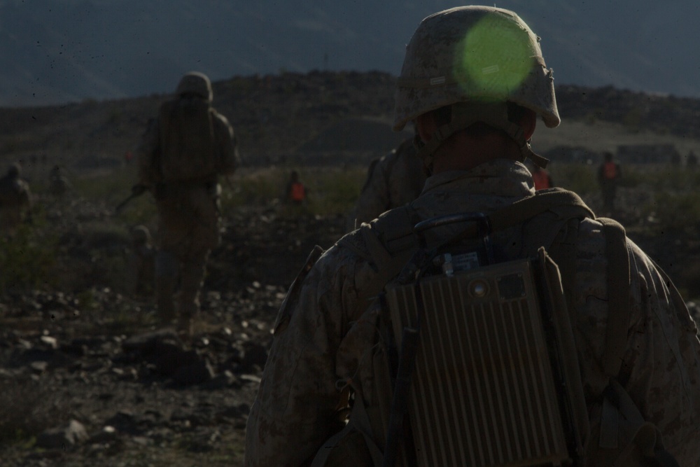 Marines of 1/8 perform urban clearing operations during ITX 1-19